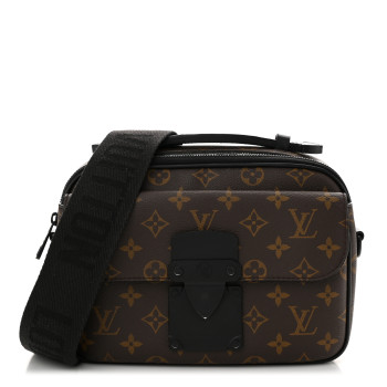 LOUIS VUITTON Monogram Macassar S Lock Messenger
