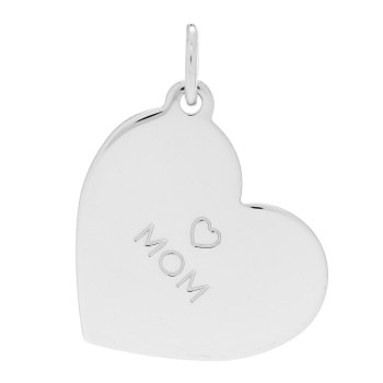 TIFFANY Sterling Silver Mom Heart Charm