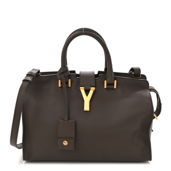 SAINT LAURENT Calfskin Small Classic Y Cabas Grey
