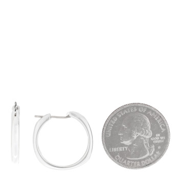 TIFFANY Sterling Silver Square Cushion Hoop Earrings
