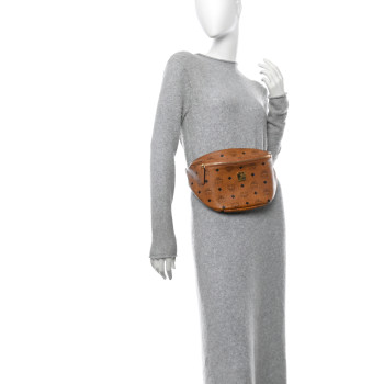 MCM Visetos Stark Belt Bag Cognac