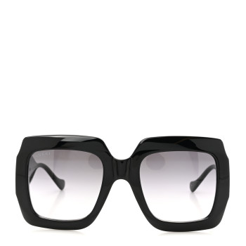 GUCCI Acetate Square Frame Chain Sunglasses GG1022S Black