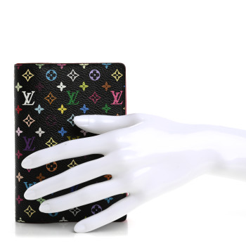 LOUIS VUITTON Monogram Multicolor Small Ring Agenda Cover Black Grenade