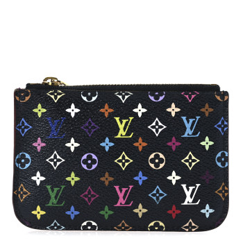LOUIS VUITTON Monogram Multicolor Key Pouch Black Grenade