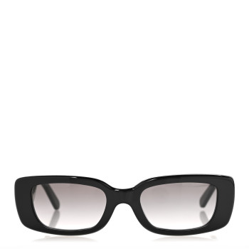 LOUIS VUITTON Acetate LV Circle Cat Eye Sunglasses Z2109W Black