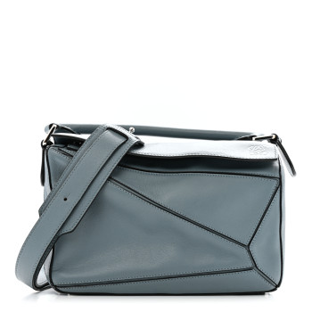 LOEWE Calfskin Small Puzzle Bag Stone Blue