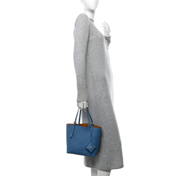 MCM Grained Calfskin Visetos Himmel Reversible Tote Blue Heaven