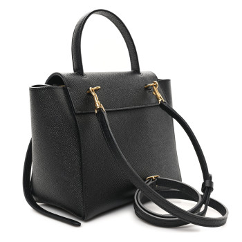 CELINE Grained Calfskin Nano Belt Bag Black