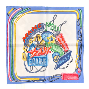 エルメス カレ90 Chevaloscope Rose/Bleu/Multicolore エルメス カレ90 Chevaloscope Rose/Bleu/Multicolore (HERMES