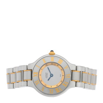 CARTIER Stainless Steel 18K Yellow Gold 28mm Must de 21 Quartz Watch