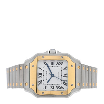 CARTIER Stainless Steel 18K Yellow Gold 35mm Santos de Cartier Automatic Watch
