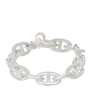 HERMES Sterling Silver TGM Chaine d'Ancre Bracelet
