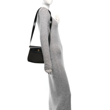HERMES Military Toile Vache Hunter Herbag Zip Retourne 20 Dark Bronze Black