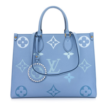 LOUIS VUITTON Empreinte Monogram Giant By The Pool Onthego MM Summer Blue