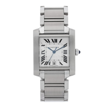 CARTIER Stainless Steel 28mm Tank Francaise Automatic Watch