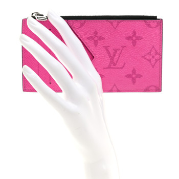 LOUIS VUITTON Taigarama Coin Card Holder Fuchsia