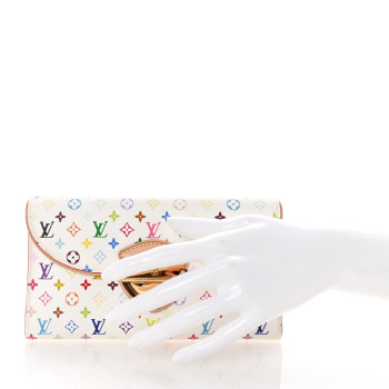 LOUIS VUITTON Monogram Multicolor Eugenie Wallet White Litchi