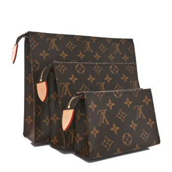 LOUIS VUITTON Monogram Trio Toilet Pouch Set
