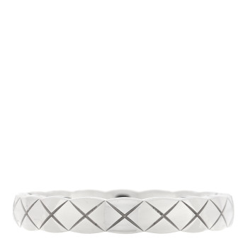 CHANEL 18K White Gold Mini Coco Crush Ring 52 6