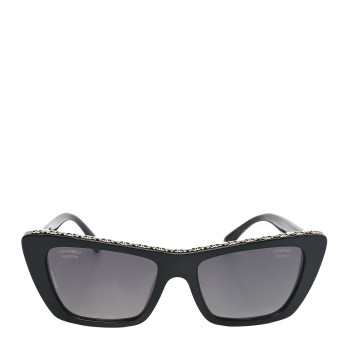 CHANEL Acetate Butterfly Sunglasses 5540-A Black