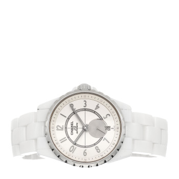 CHANEL Stainless Steel Ceramic 38mm J12 Chrono Automatic Watch White