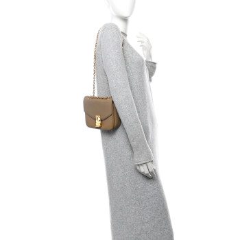 CELINE Shiny Calfskin Medium C Bag Camel