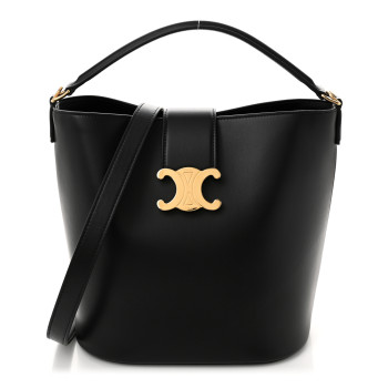 CELINE Smooth Calfskin Triomphe Medium Louise Bag Black