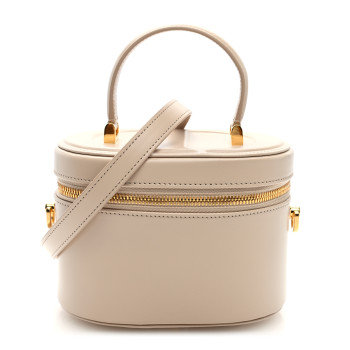 CHRISTIAN DIOR Calfskin CD Signature Vanity Caramel Beige