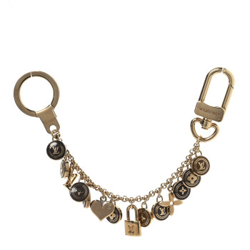 LOUIS VUITTON Pastilles Key Chain Bag Charm Brown