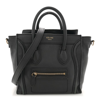 CELINE Smooth Calfskin Nano Luggage Black