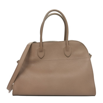 THE ROW Matte Grained Calfskin Soft Margaux 12 Silk