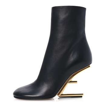 FENDI Nappa Fendi First 95mm Ankle Boots 36 Black