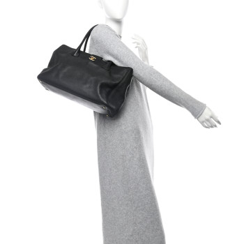 CHANEL Caviar Cerf Executive Shopper Tote Black