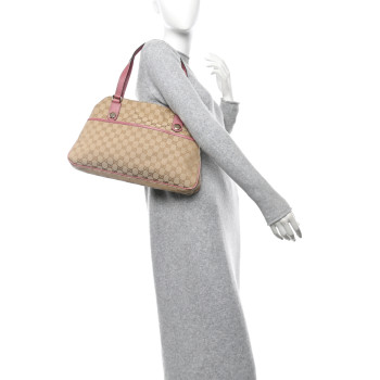GUCCI Monogram Medium Charmy Shoulder Bag Pink