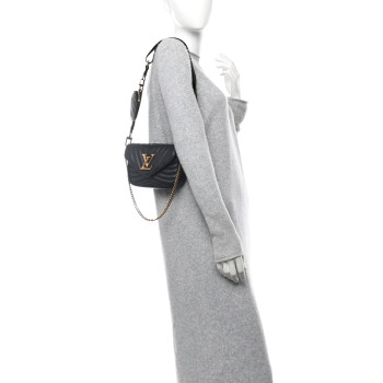 LOUIS VUITTON Calfskin New Wave Multi Pochette Black
