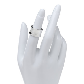 TIFFANY Sterling Silver Wide 1837 Band Ring 48 4.5