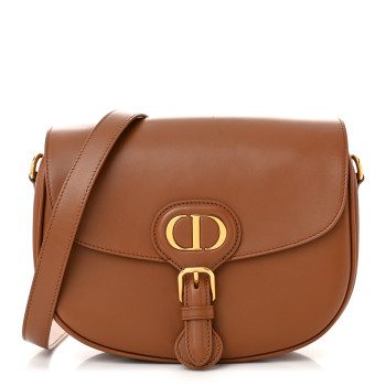 CHRISTIAN DIOR Box Calfskin Medium Bobby Flap Golden Saddle