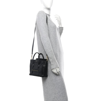 CELINE Smooth Calfskin Nano Luggage Black