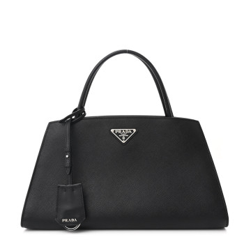 PRADA Saffiano Top Handle Bag Black