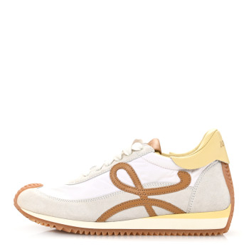 LOEWE Nylon Suede Flow Runner Sneakers 36 White Medium Concealer