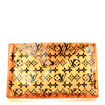 LOUIS VUITTON PVC Monogram Printed Envelope Pouch Orange
