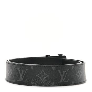 LOUIS VUITTON Monogram Eclipse Taigarama 40mm LV Initiales Reversible Belt 85 34 Black