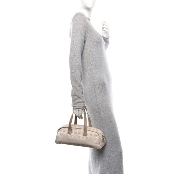 CHANEL Nylon Travel Bowler Beige