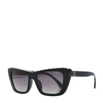 CHANEL Acetate Butterfly Sunglasses 5540-A Black