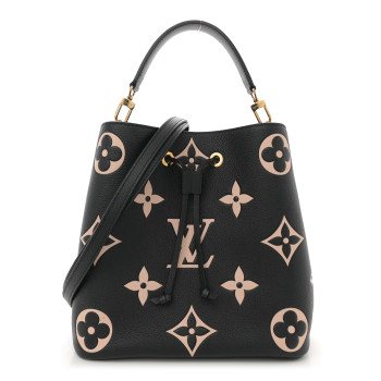 LOUIS VUITTON Empreinte Monogram Giant Neonoe MM Black Beige