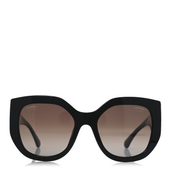 CHANEL Acetate Butterfly CC Sunglasses 5550-A Black