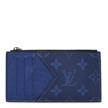 LOUIS VUITTON Taigarama Coin Card Holder Cobalt Blue