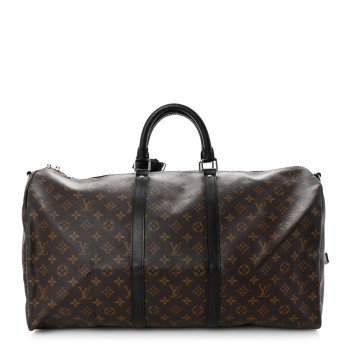 LOUIS VUITTON Monogram Macassar Keepall Bandouliere 55