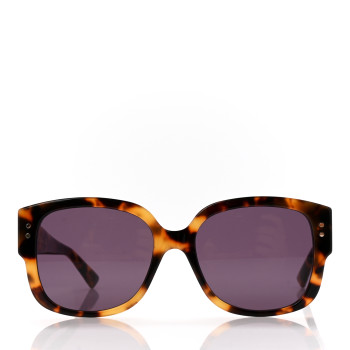 CHRISTIAN DIOR Acetate Cannage Lady Dior Studs Sunglasses Havana