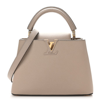 LOUIS VUITTON Taurillon Capucines BB Galet